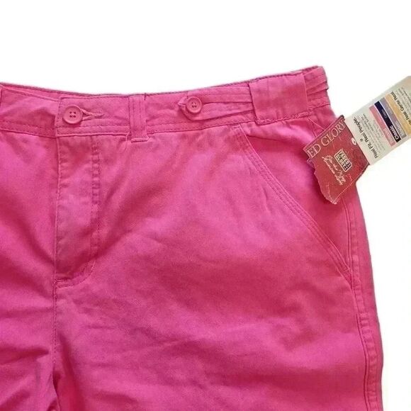 Faded Glory Women's Washed Racy Pink Cotton Classic Fit Shorts NEW - Picture 3 of 9